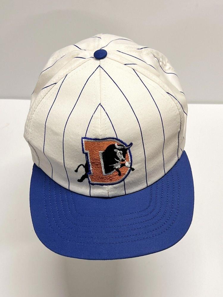 VTG Durham Bulls Snapback Hat RARE NOS MLB TAGS Striped USA NC Tampa Rays Minor - Picture 9 of 12